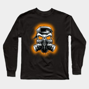 Toxic/Radioactive Skull Gas Mask Long Sleeve T-Shirt